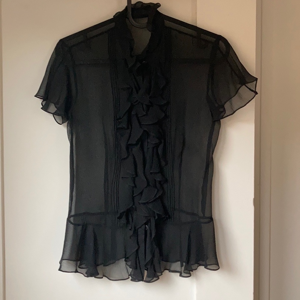 Gorg chiffon black top vintage